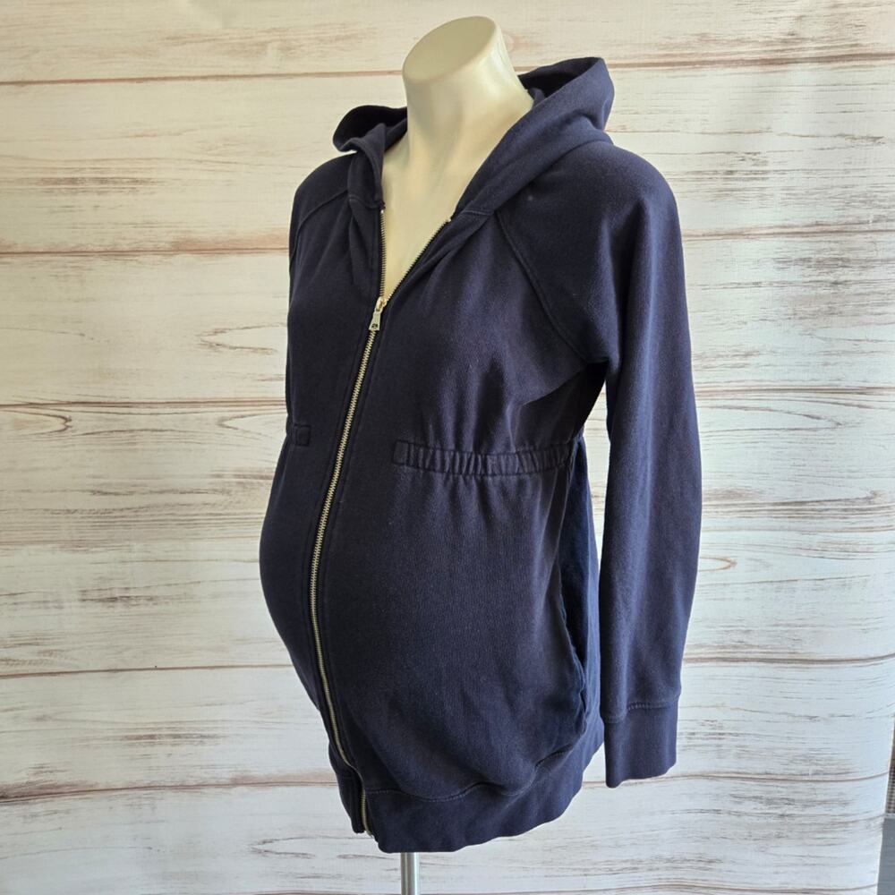 Gap Maternity Navy Blue Zip Up Hoodie sz S